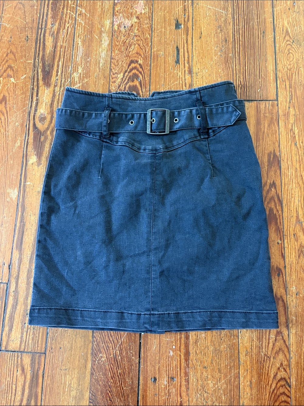 Free People Black Mini Skirt with Belt